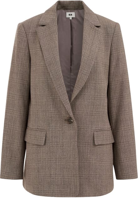 WE Fashion Dames relaxed fit blazer met ruit