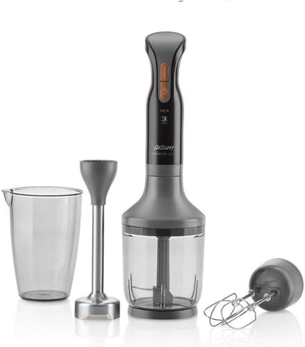 Krachtige Staafmixer Set 3-in-1 met Hakmolen en Garde - Zwart