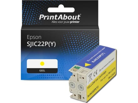 PrintAbout huismerk Inktcartridge SJIC22P(Y) Geel Geschikt voor Epson