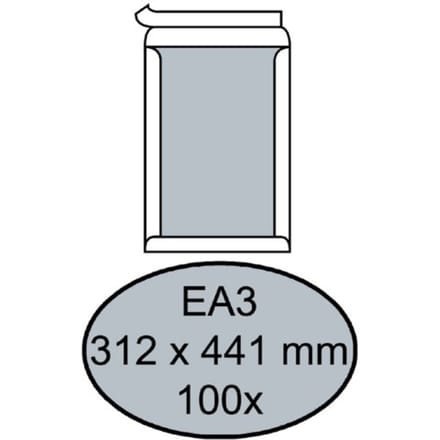 Envelop Quantore bordrug EA3 312x441mm zelfklevend wit 100 stuks