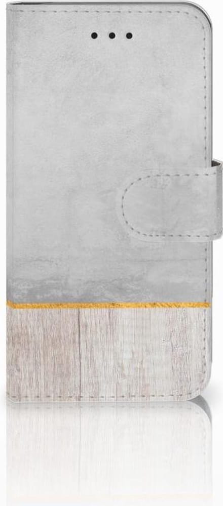 Apple iPhone X | Xs Book Style Case Wood Concrete