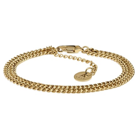 Rico Goudkleurige Dubbele Schakelarmband