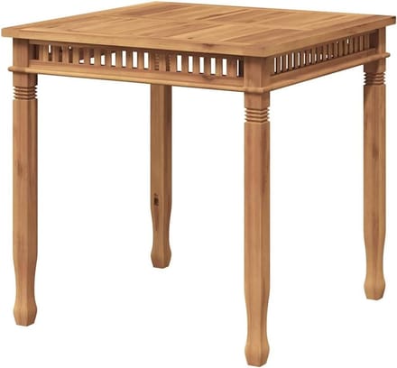 Eettafel Teak - Tuintafel Hout - Buiten Genieten - Verticale Lamellen - 80 x 80 cm - Bruin
