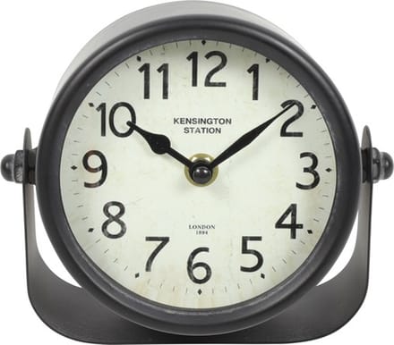 Countryfield Tafelklok Sewald metaal L6B16H13,5CM wit/zwart