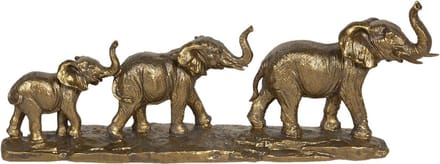 Clayre & Eef Beeld Olifant 45x9x17 cm Goudkleurig Polyresin Woonaccessoires