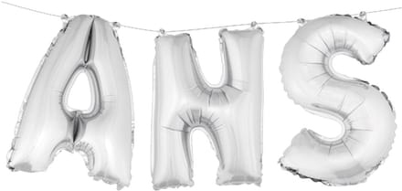 HOBI - Aluminium letters ballonnen 'jaar' zilver 36 cm voor decoratie
