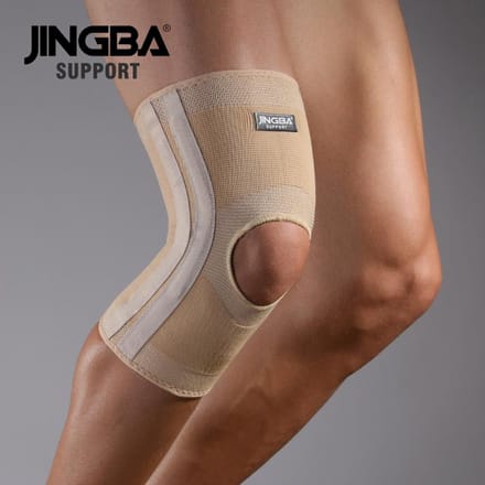 1 st Hoge Elasticiteit Kniebrace Open Patella met Veerstaafjes L