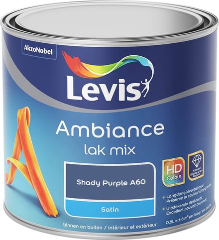 Levis - Ambiance Lak Satin Mix - Shady Purple A60 - Mengverf - 0,5 L