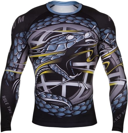 Venum RTW Rashguard L/S Zwart Blauw - L