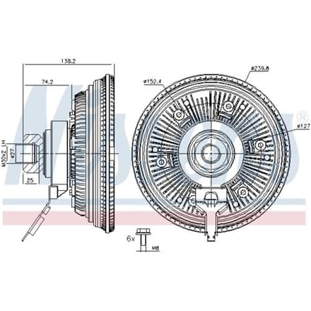 Koppeling, radiatorventilator NISSENS 86377