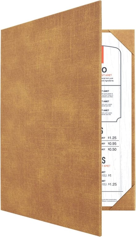 Goodline® - Menumap / Menukaart Mappen - 2x A4 - Jute