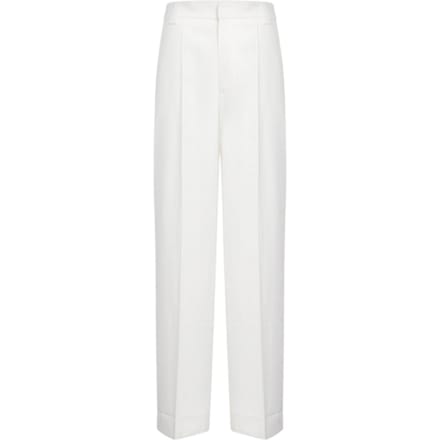 Vrouwenbroek Dondup - brede pijp chino broek - wit