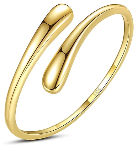 Ring Dames – Verstelbare Ring Dames – 925 Zilver Ring – 14K Goud Vergulde Ring – Multimaat Ring Dames – Sophie Siero Aria III