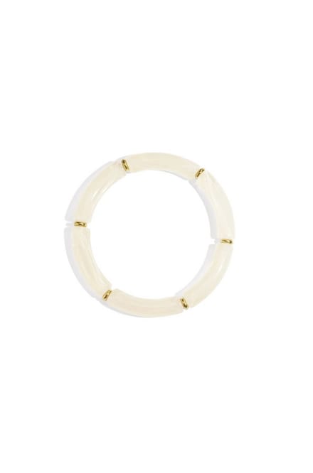Yehwang - Armband - Kralen - Stones - Beige - Wit - Goud - Musthave