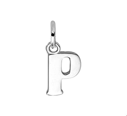 Zilver Gerhodineerde Hanger letter P 1319087