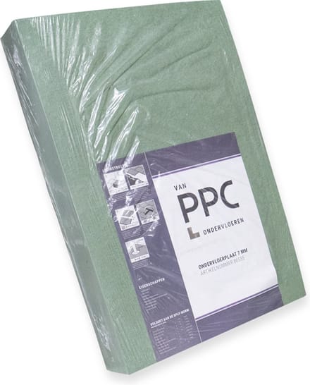 PPC groene ondervloerplaat 7 mm - 10,03 M²