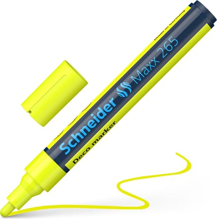 Schneider krijtmarker - Maxx 265 - geel - krijtstift - S-126505