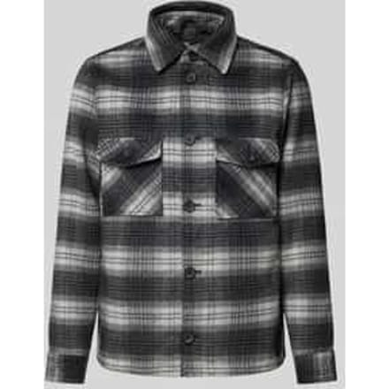 Regular fit overhemdjack met wol