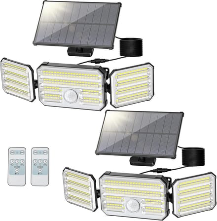 Zonne-energie Led Buitenlamp met Bewegingssensor en Afstandsbediening, Waterdicht