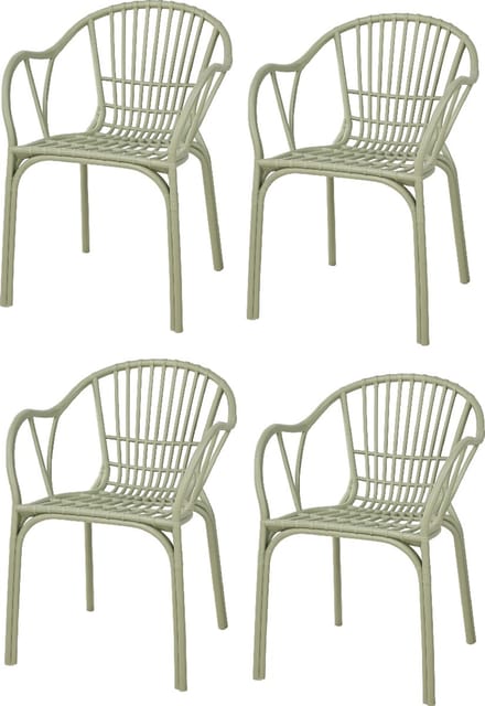 Relaxwonen - Tuinstoelen - Model Sander - Groen - Horeca kwaliteit - Extra stevig - 4 stuks