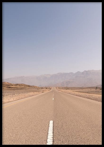 Poster Down The Road Oman - 50x70cm - Poster Landschap