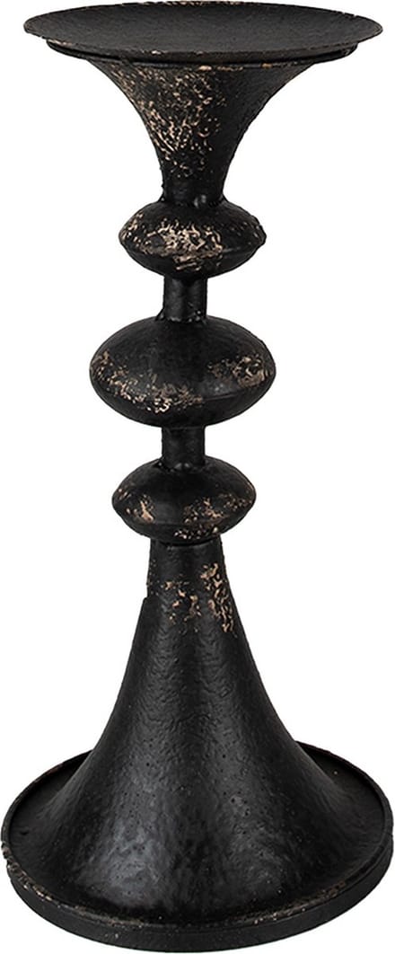 Clayre & Eef Kandelaar 34 cm Zwart Metaal