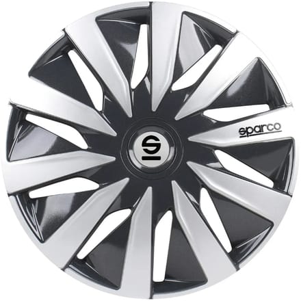 Sparco Wieldoppen Lazio 13 inch Grijs Zilver - 4 stuks
