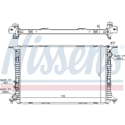 Radiator, motorkoeling NISSENS 60359