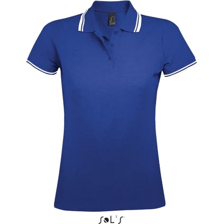 SOL'S Women´s Polo Shirt Pasadena L586 - Royal Blue 241/White - L