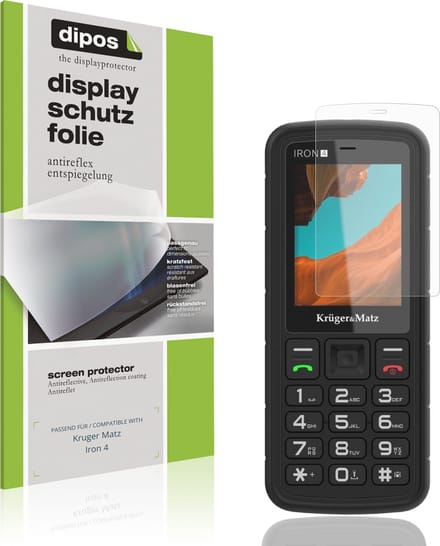 dipos – 4x Matte Beschermfolie geschikt voor Kruger Matz Iron 4 | Krasbestendige & antireflecterende Screenprotector Ultra-Thin