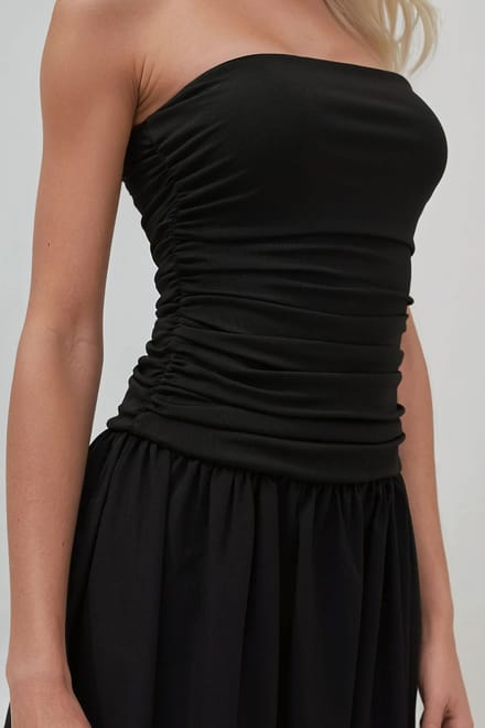 Strapless Maxi Jurk Details