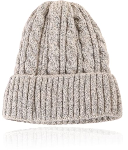 LGT JWLS Dames Beanie in Zandkleur met Kabelmotief