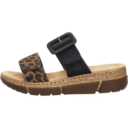 Rieker Slipper V2392-24 Bruin Zwart