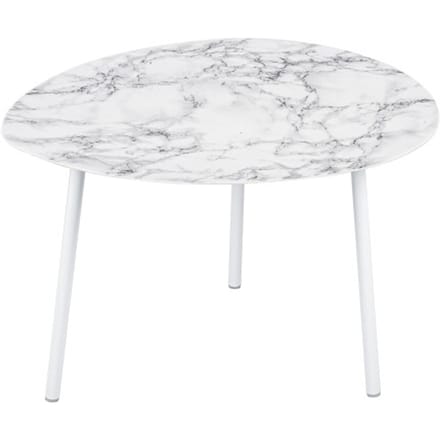 Leitmotiv Bijzettafel Ovoid - Wit - 67x60x42 cm - Modern,Scandinavisch