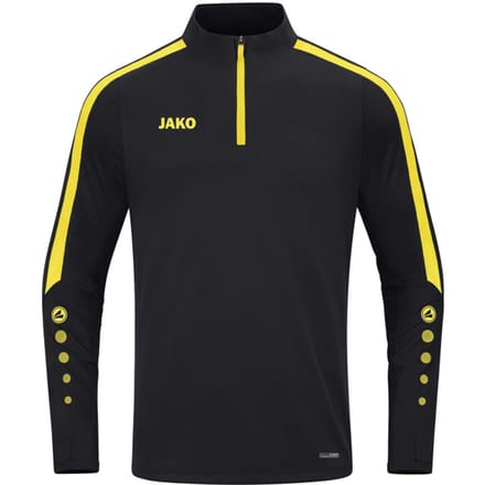 Jako Power Ziptop Kinderen - Citroen / Zwart | Maat: 164