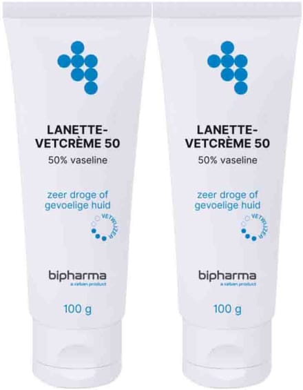Bipharma Lanette Vetcreme 50% - 2 x 100 gr - Voordeelverpakking