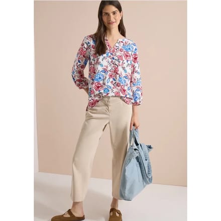 Tuniek met 3/4-mouwen en bloemenpatroon