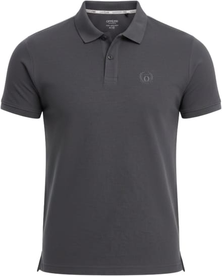 OMBRE Polo - Regular Fit - Katoen - Korte Mouw Donkergrijs M