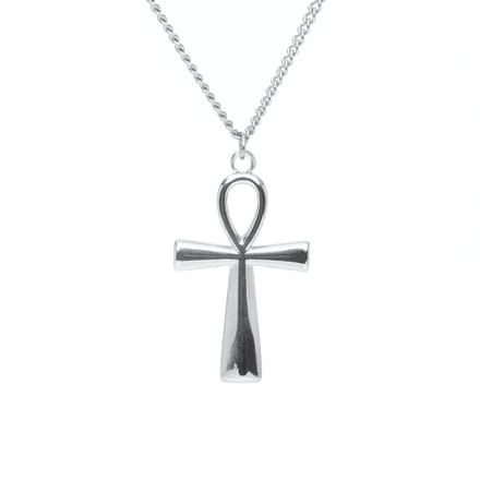 Marenca Zilveren Heren Ketting met Ankh Hanger (60cm)