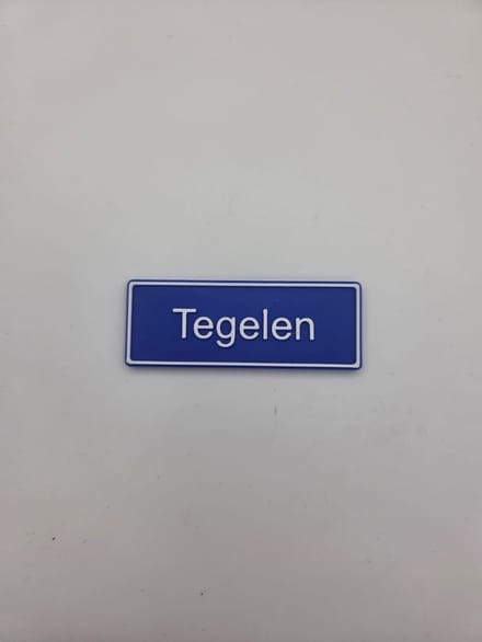 Koelkast Magneet plaatsnaam 8 X 3 CM Tegelen