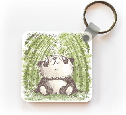Sleutelhanger - Uitdeelcadeautjes - Bamboe - Panda - Bos - Plastic