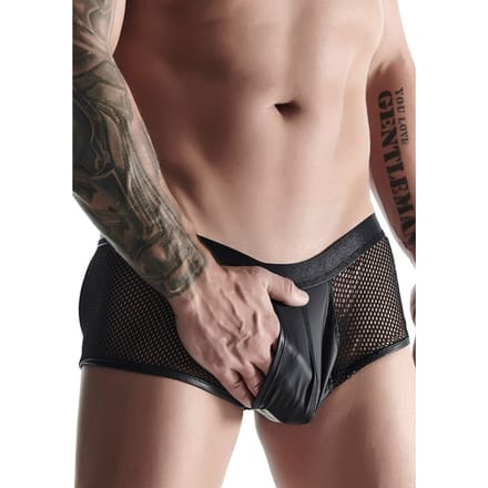 Regnes Fetish Planet - Wetlook & mesh Heren short - Zwart