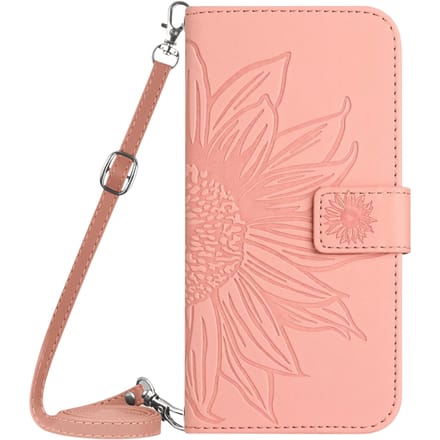 Mocaa Samsung Galaxy A35 Sunflower Bookcase met Koord Roze