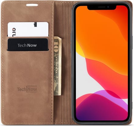 Hoesje geschikt voor iPhone 12 Pro Max - Book Case Leer Slimline - Bruin