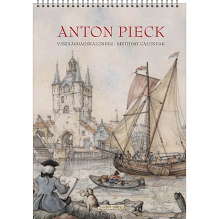 Anton Pieck Verjaardagskalender - Zicht op haven - A4