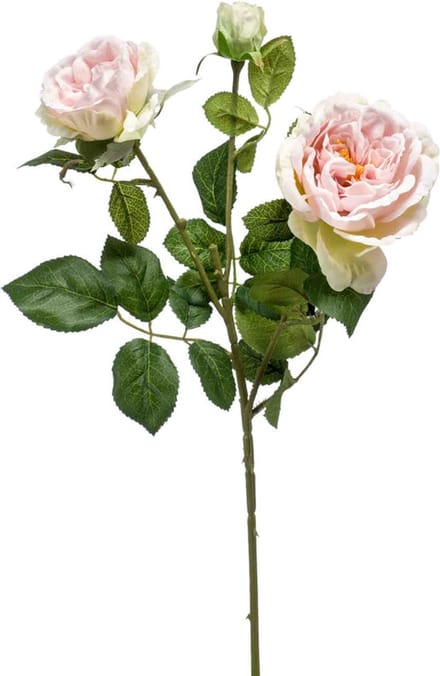 Emerald - Kunstbloem Roos 58cm lichtroze - Kunstplant voor binnen