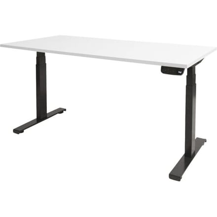 Zit Sta Bureau - T-poot Elek 120x80 krijtwit -zwart frame