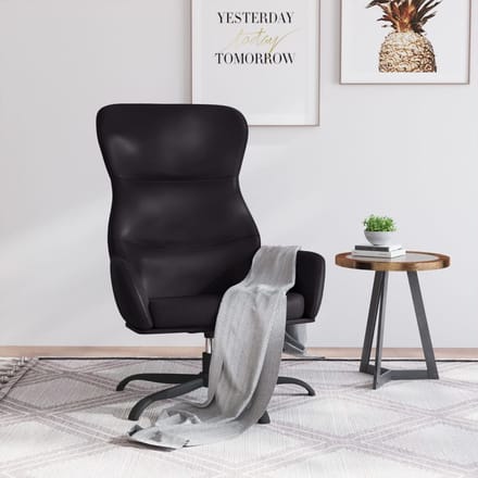 vidaXL - Relaxstoel - kunstleer - zwart