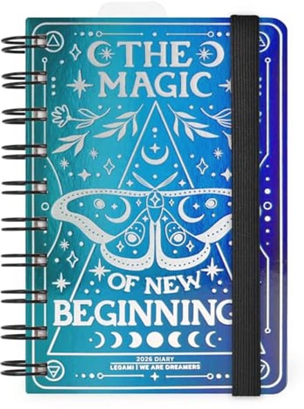 Kleine Spiraal Dagkalender 2026 - Maandplanner met Elastische Sluiting