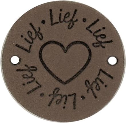 Durable Leren Label – "Lief" met Hart – Stijlvol & Duurzaam (2 stuks)